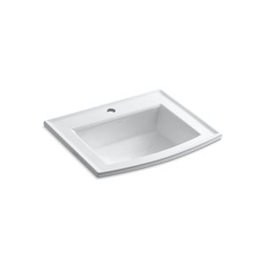 KOHLER Archer Single Hole Drop-In Bathroom Sink