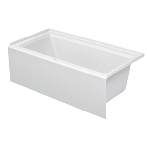 Baignoire Duravit Architec 60 x 30 po en acrylique blanc côté droit