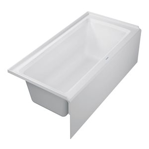 Duravit Architec 60 x 30-in White Acrylic LH Tub