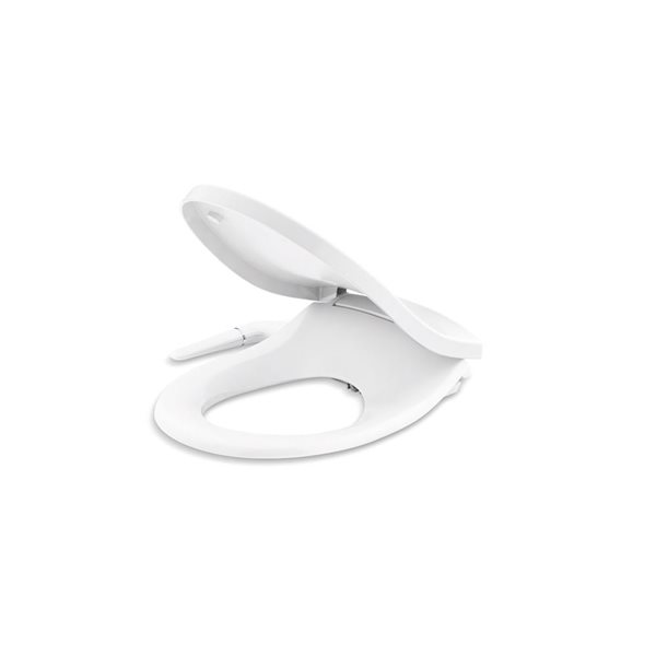 KOHLER Puretide White Quiet-Close Round Front Manual Bidet Toilet Seat