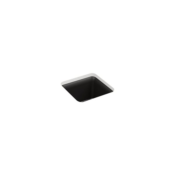 KOHLER Cairn 15-1/2-in Black 1 Bowl Undermount Neoroc Bar Sink