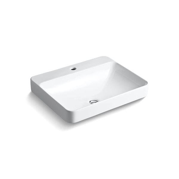 KOHLER Vox Rectangle 1-Hole Bathroom Vessel Sink