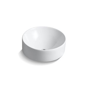 KOHLER Vox 16 1/2-in Round Vessel Bathroom Sink