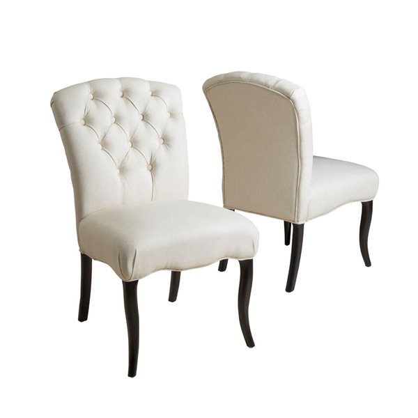 Flynama Black Dining Chair with White Seat