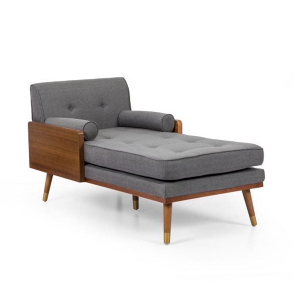 Flynama Grey Chaise Lounge