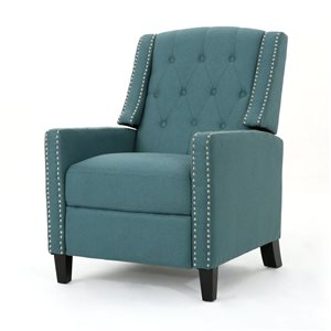 Flynama Classic Teal Fabric Push Back Chair