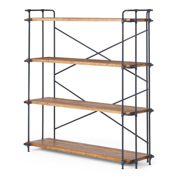 Flynama YORKTOWN Black 4-Shelf Bookshelf