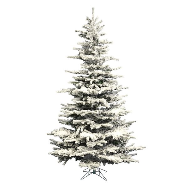 Vickerman 10-ft x 68-in Flocked Sierra Fir Unlit Artificial Christmas Tree w/ 2302 PVC Tips