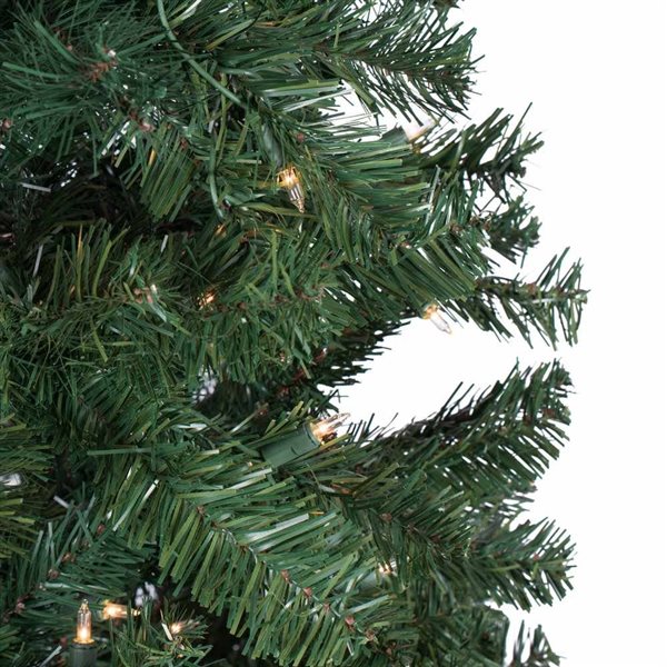 Vickerman 9.5-ft x 44-in Salem Pine Pencil-Shape Unlit Artificial Christmas Tree w/ 1171 PVC Tips