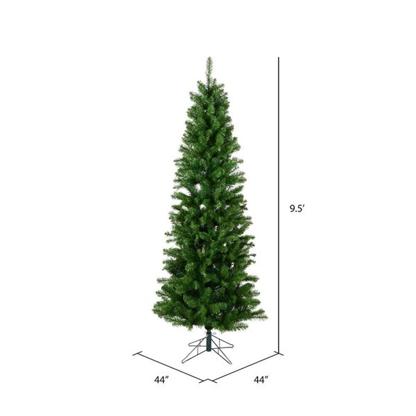 Vickerman 9.5-ft x 44-in Salem Pine Pencil-Shape Unlit Artificial Christmas Tree w/ 1171 PVC Tips