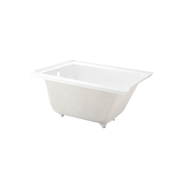 Swiss Madison Lausanne 48 W x 32-in L Glossy White Acrylic Alcove Left Drain Bathtub