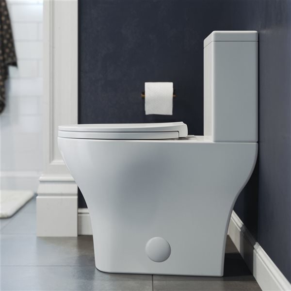 Swiss Madison Malta II White Dual Two-Piece Round 16.5-in H Toilet Bowl