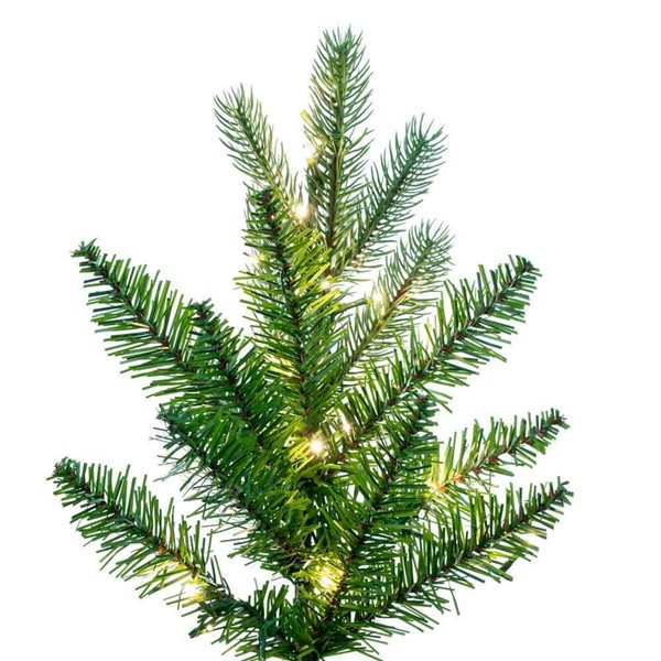 Vickerman 10-ft x 56-in Balsam Spruce Slim Artificial Christmas Tree w/ 2100 Warm White LED Lights