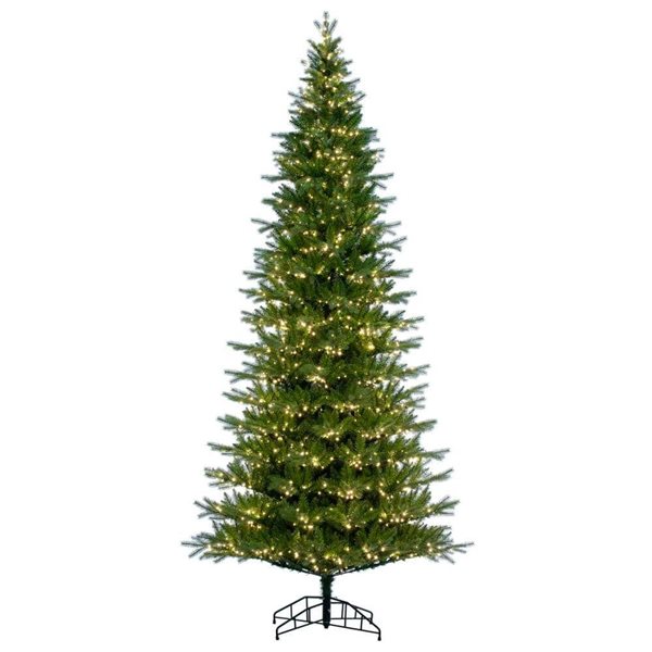 Vickerman 10-ft x 56-in Balsam Spruce Slim Artificial Christmas Tree w/ 2100 Warm White LED Lights