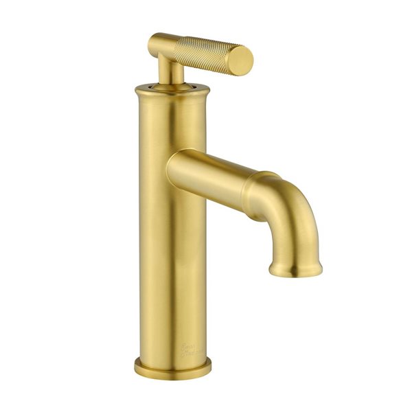 Swiss Madison Bordeaux Brushed Gold Single Lever Handle Deck Mount Bathroom Faucet