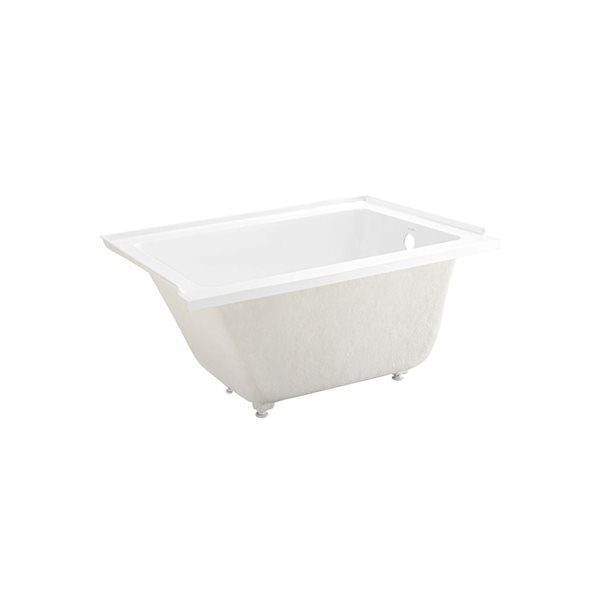 Swiss Madison Lausanne 48 W x 32-in L Glossy White Acrylic Alcove Right Drain Bathtub