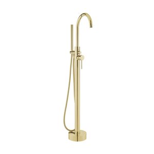 Swiss Madison Dieppe Gold Single-Handle Freestanding Tub Faucet w/ Hand Shower