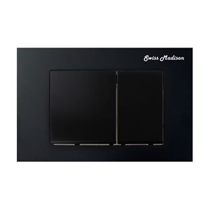 Swiss Madison Lorraine Matte Black Wall Flush Plate Actuator w/ Rectangle Buttons