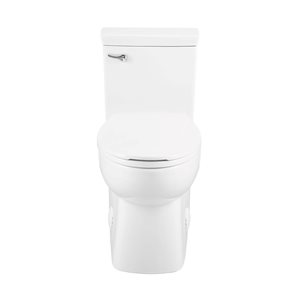 Cuvette de toilette allongée Swiss Madison Chaux blanc 1-pièce 17,5 po h. avec poignée de chasse d'eau frontale