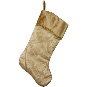 Northlight 20 H x 10.5-in W Gold Glittered Poinsettia Christmas Stocking