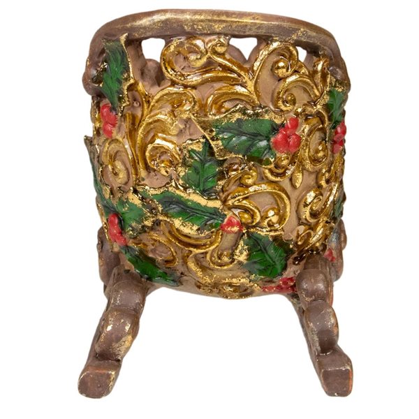 Northlight 6 H x 4 W x 8.75-in L Brown and Gold Polyresin Sleigh Tabletop Christmas Decoration