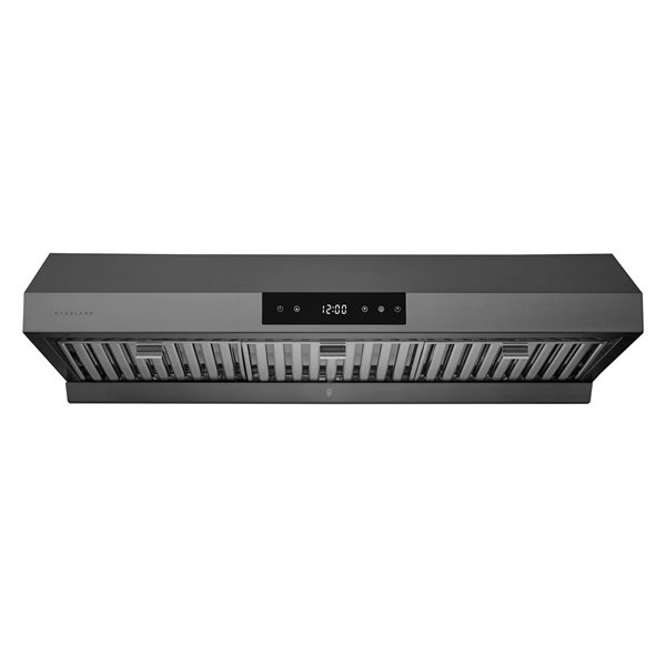 Hauslane 36-in Contemporary Undercabinet Range Hood with 3-Way Venting - Black Stainless Steel