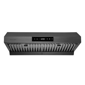 Hauslane 30-in Contemporary Undercabinet Range Hood with 3-Way Venting - Black Stainless Steel