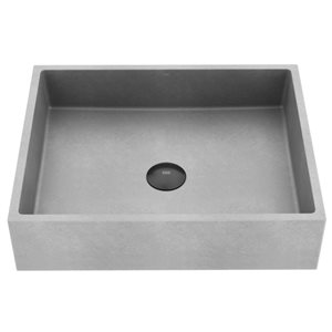 Lavabo vasque carré Coca VIGO 15 po l. en béton gris