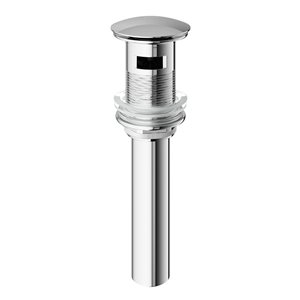 Drain à bouton-poussoir de 1,75 po pour lavabo de salle de bain VIGO avec trop-plein fini chrome