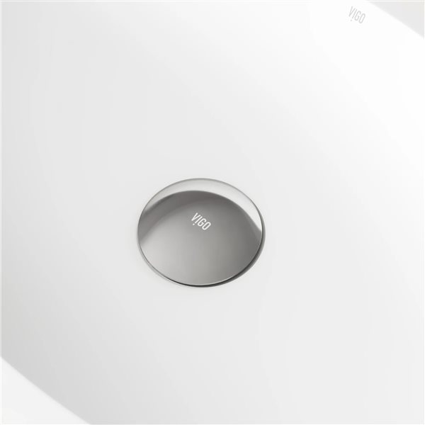 VIGO 1.75" W Bathroom Sink Pop-Up Drain with Overflow in Chrome