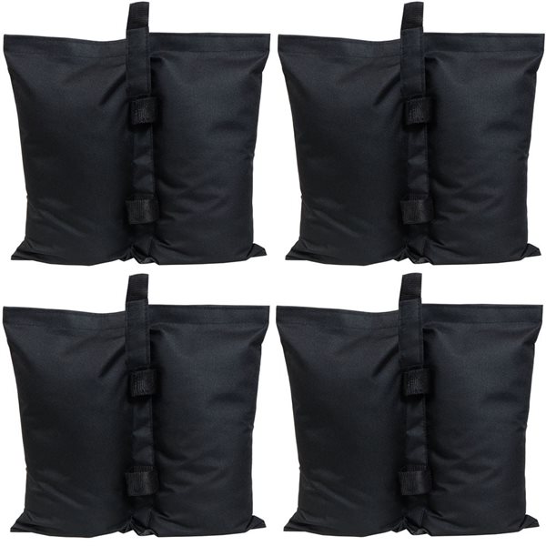 Sunnydaze Decor 4-Pack Black Polyester Sandbag Canopy Weights