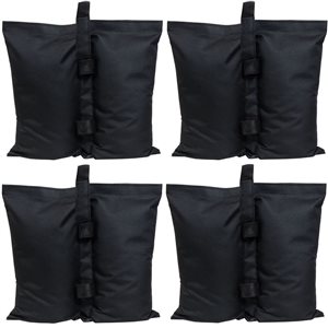 Sunnydaze Decor 4-Pack Black Polyester Sandbag Canopy Weights