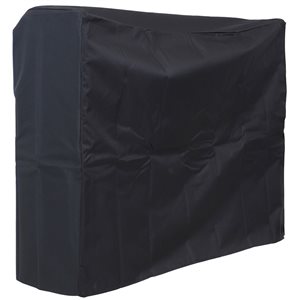 Sunnydaze Decor 38 H x 22 L x 50-in W Black Plastic Firewood Log Rack Cover