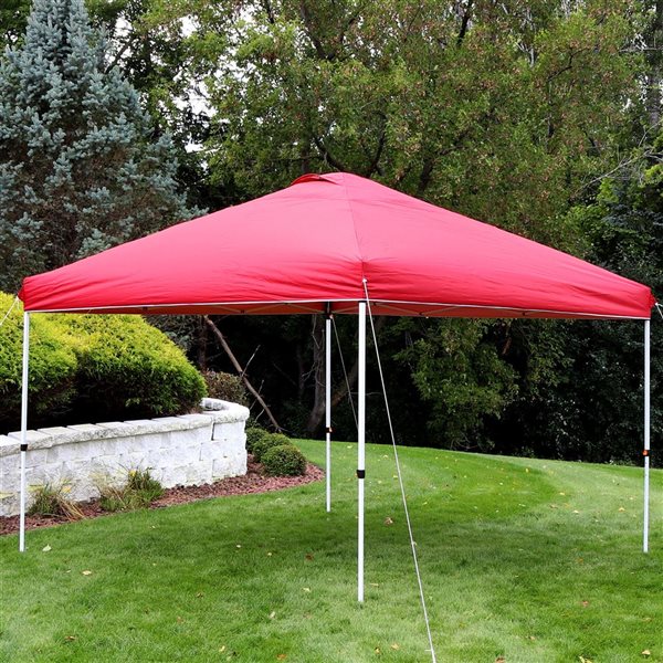 Sunnydaze Decor 12 x 12-ft Red Premium Pop-Up Canopy Shade w/ Vent