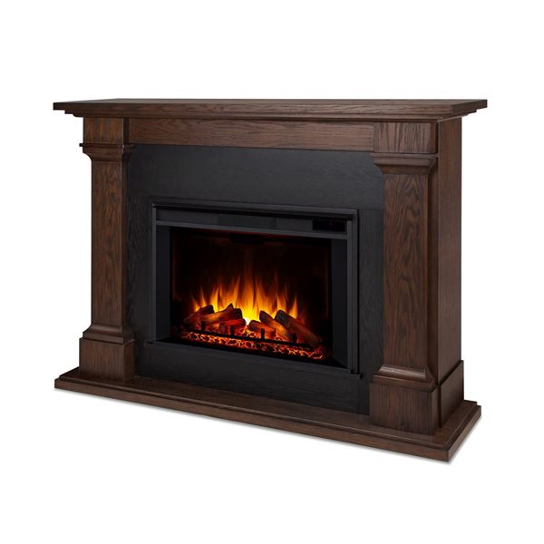 Real Flame Callaway 63-in Grand Electric Fireplace - Chestnut Oak