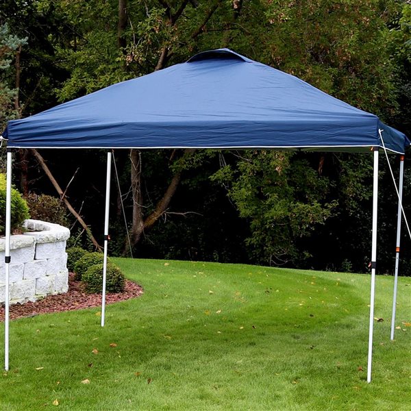 Sunnydaze Decor 10 x 10-ft Blue Premium Pop-Up Canopy Shade w/ Vent