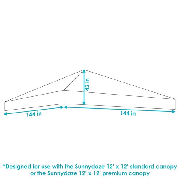 Sunnydaze Decor 12 x 12-ft Grey Standard Pop-Up Canopy Shade