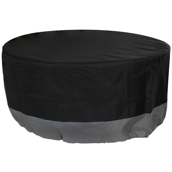 Sunnydaze Decor 48-in W Grey/Black Round Fire Pit Cover