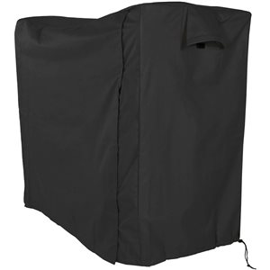 Sunnydaze Decor 42 H x 24 L x 62-in W Black Plastic Firewood Log Rack Cover