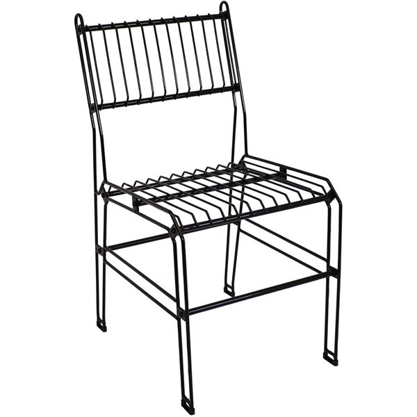 Sunnydaze Decor Black Indoor/Outdoor Steel Wire Dining Chair