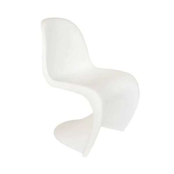 Chaise d'appoint de salle à manger moderne Penton de Plata Import en plastique moulé blanc mat