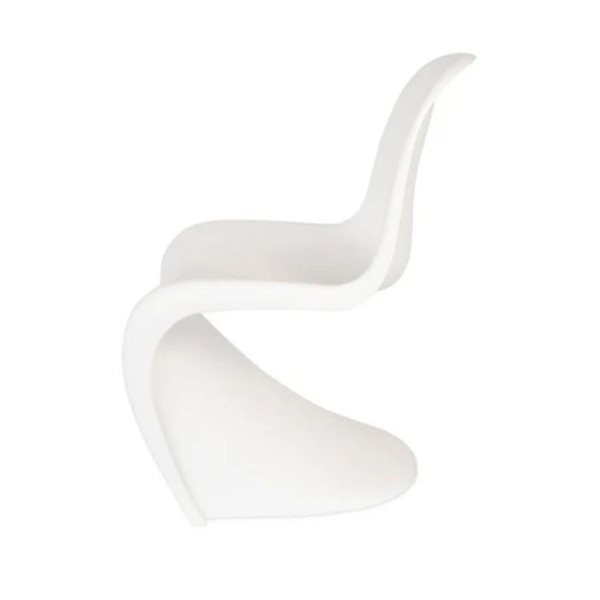 Chaise d'appoint de salle à manger moderne Penton de Plata Import en plastique moulé blanc mat