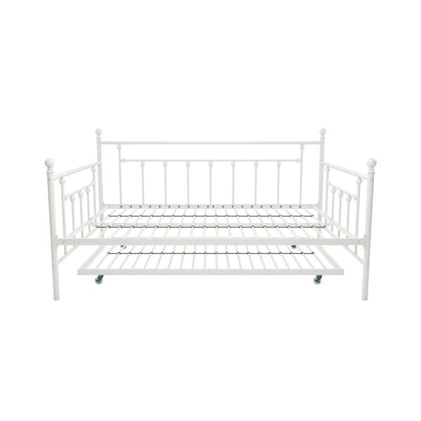 DHP Manila White Metal Full/Twin Size Daybed and Trundle