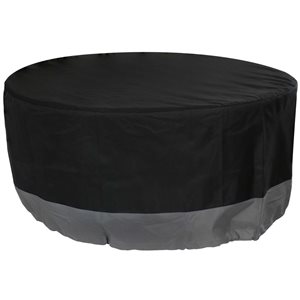 Sunnydaze Decor 36-in W Grey/Black Round Fire Pit Cover