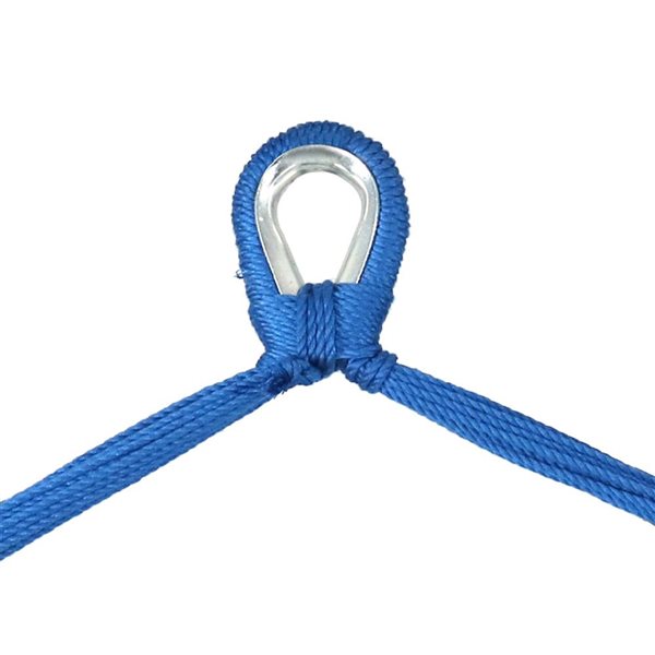 Sunnydaze Decor Blue Woven Extra Large Rope Hammock Chair w/ Spreader Bar