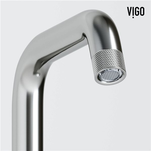 VIGO Cass 9-in Brushed Nickel Single Handle Single Hole Bathroom Faucet