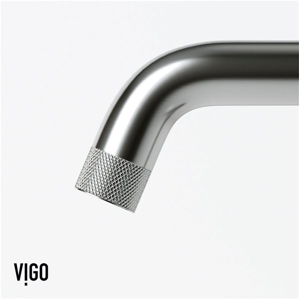 VIGO Cass 9-in Brushed Nickel Single Handle Single Hole Bathroom Faucet