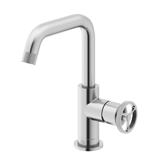 VIGO Cass 9-in Brushed Nickel Single Handle Single Hole Bathroom Faucet