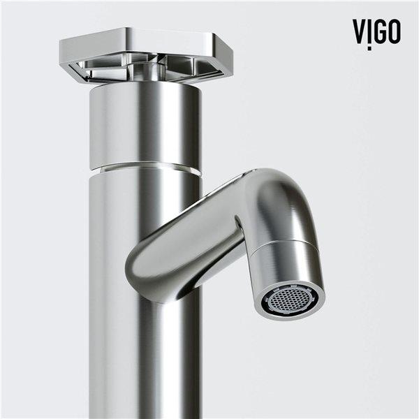 VIGO Ruxton 12-in Brushed Nickel Single Handle Single Hole Bathroom Vessel Faucet