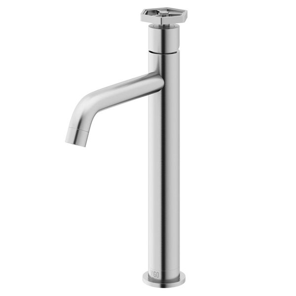 VIGO Ruxton 12-in Brushed Nickel Single Handle Single Hole Bathroom Vessel Faucet